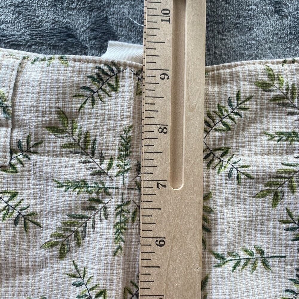 Cartonnier Anthropologie Womens 4 Beige Green Leaf Charlie Trouser Medallion - Picture 11 of 13